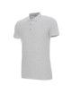 Promostars Men`s POLO COTTON SLIM LIGHT GRAY MELANGE embroidery logo print