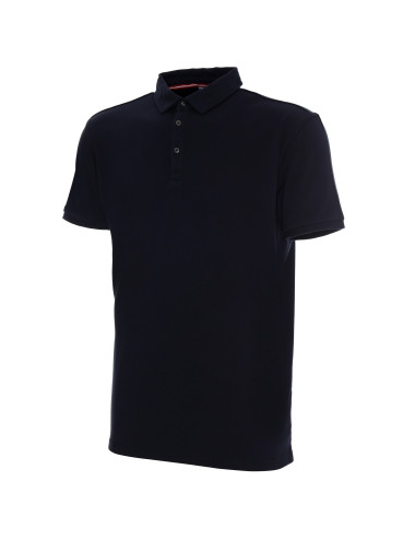 CRIMSON CUT POLO Men`s COAST NAVY print embroidery silkscreen logo