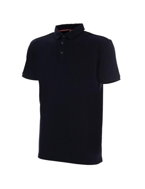 CRIMSON CUT POLO COAST NAVY BLUE Herren-Poloshirt mit Stickerei und Siebdruck-Logo