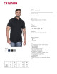 CRIMSON CUT POLO Herren COAST BLACK Stickerei-Logo-Druck Siebdruck-Transfer