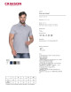 CRIMSON CUT POLO Men`s COAST LIGHT GRAY MELANGE DTF print logo embroidery