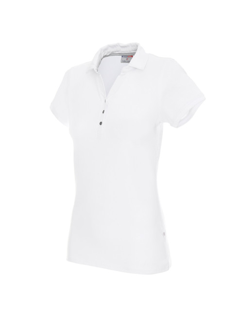 CRIMSON CUT POLO Women`s LADIES` COAST WHITE Embroidery Printed Logo Screen Print