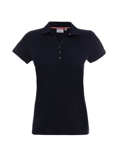 CRIMSON CUT POLO Damen LADIES` COAST NAVY BLUE Stickerei, Siebdruck-Logo