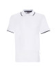 Promostars POLO Herren LINE WEISS/NAVY BLAU Stickerei DTF-Druck-Logo-Bildschirm