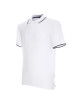 Promostars POLO Herren LINE WEISS/NAVY BLAU Stickerei DTF-Druck-Logo-Bildschirm
