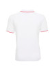 Promostars POLO Herren LINE WEISS/ROT Stickerei Siebdruck Logodruck
