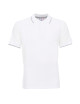 Promostars Men`s POLO LINE WHITE/LIGHT GRAY silkscreen logo embroidery print
