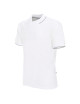 Promostars POLO Herren LINE WEISS/HELLGRAU Siebdruck-Logo-Stickdruck
