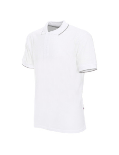 Poloshirt für Herren, weiß/hellgrau, Promostars
