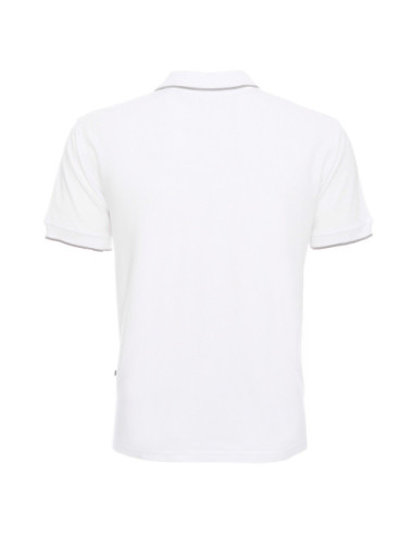 Poloshirt für Herren, weiß/hellgrau, Promostars