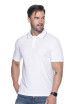 Promostars POLO Herren LINE WEISS/HELLGRAU Siebdruck-Logo-Stickdruck