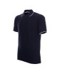 Promostars Men`s POLO LINE NAVY/WHITE embroidery silkscreen logo print