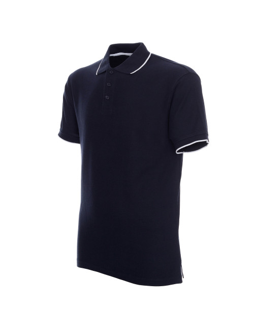 Promostars POLO Herren LINE MARINEBLAU/WEISS Stickerei, Siebdruck, Logodruck