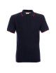 Promostars POLO Herren LINE MARINEBLAU/ROT Stickerei Siebdruck DTF-Druck