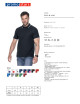 Promostars Men`s POLO LINE BLACK/WHITE embroidery screen printing logo DTG printing