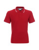 Promostars POLO Herren LINE RED/WHITE Stickerei DTF-Druck Siebdruck