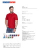Promostars POLO Herren LINE RED/WHITE Stickerei DTF-Druck Siebdruck