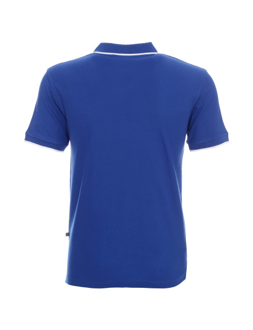 Promostars POLO Herren LINE CROWN/WHITE Stickerei DTG-Logodruck