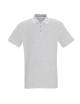 Promostars POLO Herren LINE LIGHT GREY MELANGE/WHITE Stickerei-Siebdruck-Logo