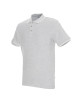 Promostars POLO Herren LINE LIGHT GREY MELANGE/WHITE Stickerei-Siebdruck-Logo