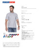 Promostars POLO Herren LINE LIGHT GREY MELANGE/WHITE Stickerei-Siebdruck-Logo
