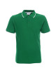 Promostars POLO Herren LINE GREEN/WHITE Stickerei-Logo-Druck Siebdruck