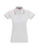 Promostars POLO Damska LADIES' LINE BIAŁY/CZERWONY haft nadruk logo