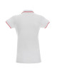 Promostars POLO Damen LADIES` LINE WEISS/ROT mit Logo-Stickerei