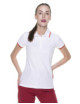 2Damen-Polo-Damenlinie weiß/rot Promostars