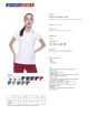 Promostars POLO Damen LADIES` LINE WEISS/ROT mit Logo-Stickerei