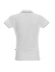 Promostars Women`s POLO LADIES` LINE WHITE/LIGHT GRAY silkscreen logo