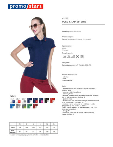 Poloshirt für Damen in Marineblau/Rot von Promostars