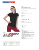 Promostars POLO Damen LADIES` LINE SCHWARZ/WEISS Siebdruck-Stickereidruck