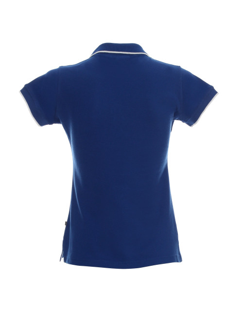 Promostars POLO Women`s LADIES` LINE CORNFLOWER/WHITE DTG logo print