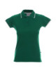 Damen-Poloshirt grün/weiß Promostars
