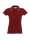 Poloshirt für Damen, Burgunderrot/Weiß, Promostars