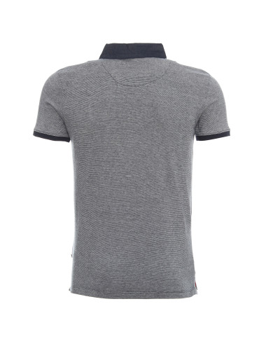 CRIMSON CUT POLO Męska SHOT GRANATOWY/BIAŁY nadruk DTF logo sitodruk