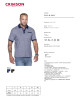CRIMSON CUT POLO Herren SHOT NAVY BLUE/WHITE DTF-Print-Logo-Siebdruck