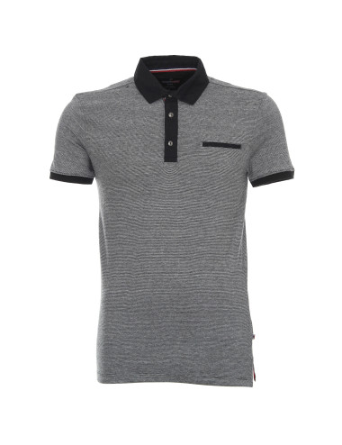 CRIMSON CUT POLO Herren SHOT BLACK/WHITE Stickerei DTG-Druck Siebdruck-Logo