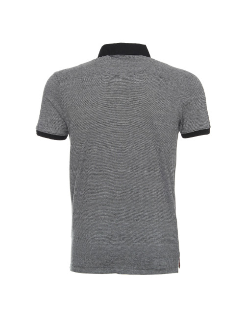 CRIMSON CUT POLO Herren SHOT BLACK/WHITE Stickerei DTG-Druck Siebdruck-Logo