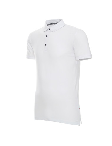 CRIMSON CUT POLO Men`s MARS WHITE/NAVY embroidery screen printing logo