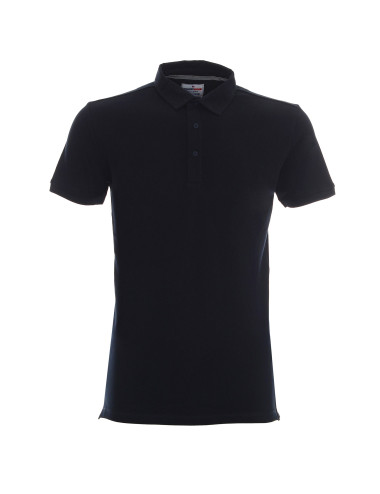 CRIMSON CUT POLO Men`s MARS NAVY/WHITE embroidery silkscreen logo print