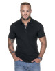 CRIMSON CUT POLO Herren-POLO MARS BLACK/WHITE mit gesticktem Siebdrucklogo