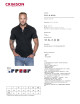 CRIMSON CUT POLO Men`s MARS BLACK/WHITE print embroidery silkscreen logo
