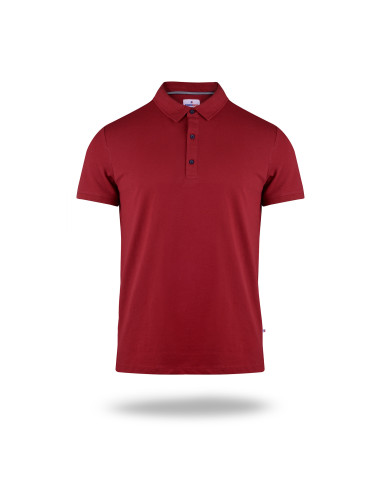 CRIMSON CUT POLO Men`s MARS DARK RED/NAVY embroidered logo print