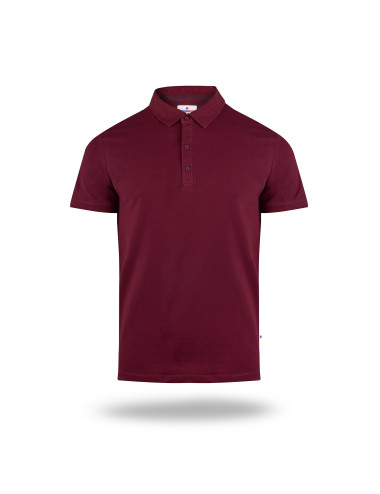 CRIMSON CUT POLO Men`s MARS WINE RED/BLACK embroidery silkscreen print