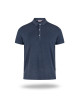 CRIMSON CUT POLO Men`s MARS NAVY MELANGE/WHITE embroidery DTG print