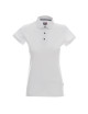 Promostars POLO Damen VENUS WEISS/NAVY BLAU Stickdruck, Siebdruck-Logo