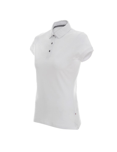 Promostars POLO Women`s VENUS WHITE/NAVY embroidery print silkscreen logo