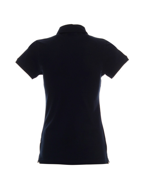 CRIMSON CUT POLO Women`s VENUS NAVY/WHITE logo embroidery DTG DTF